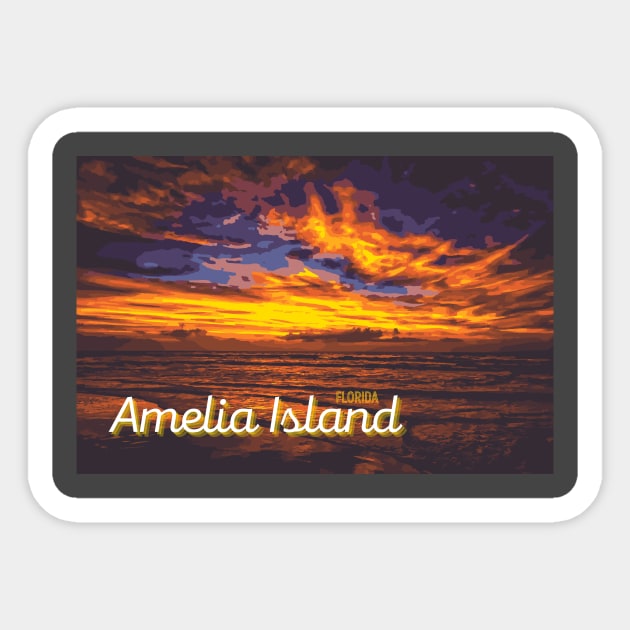 Amelia Island, Florida Sticker by Gestalt Imagery